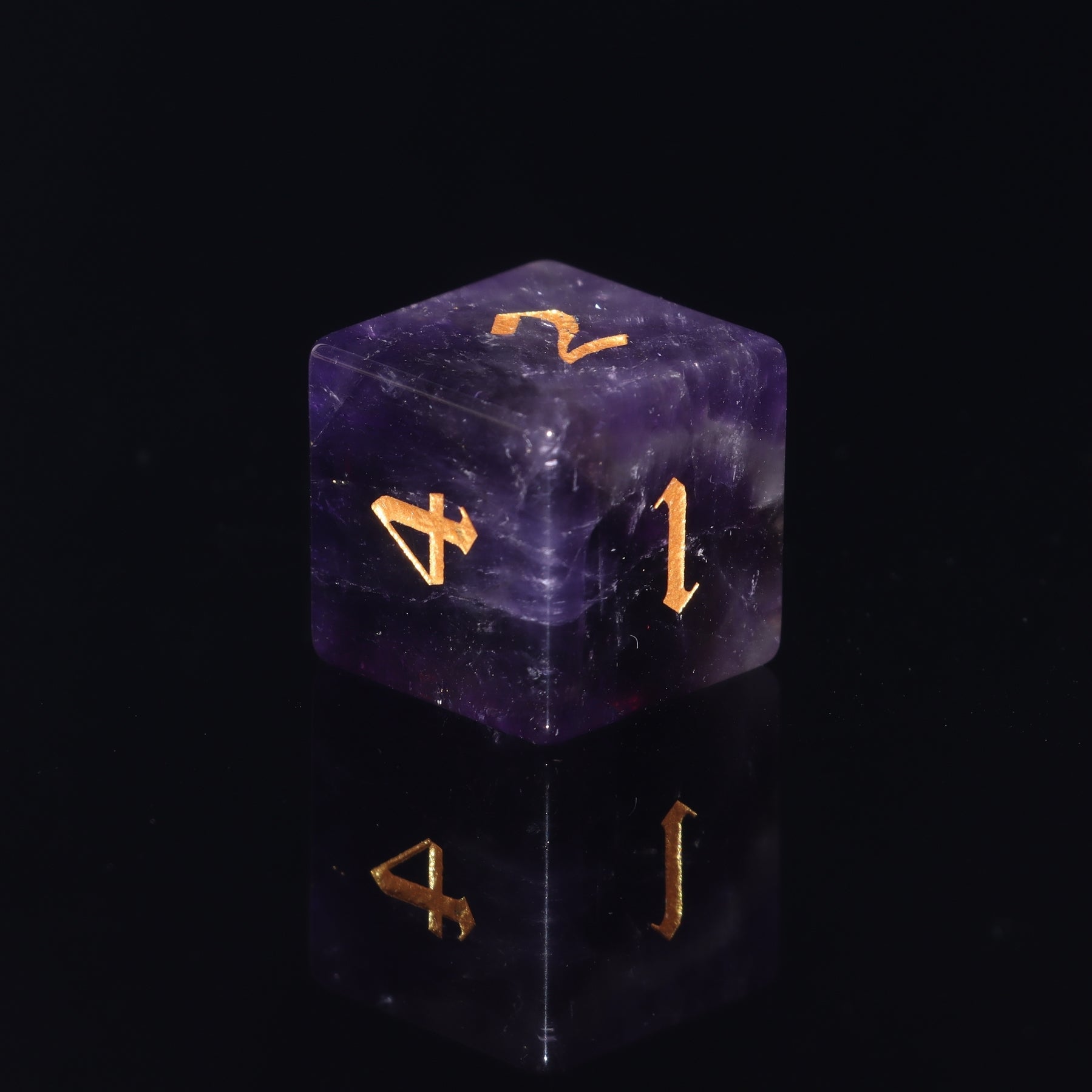 Fortitude - Amethyst Gemstone Dice Set newest | Hand Carved | 7 Polyhedral Dice | DnD Dice Set | Dungeons and Dragons | RPG Game | DND | Gemstones